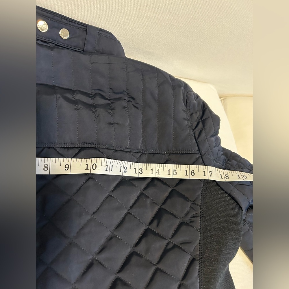 ZARA navy quilted moto jacket - Picture 12 of 14
